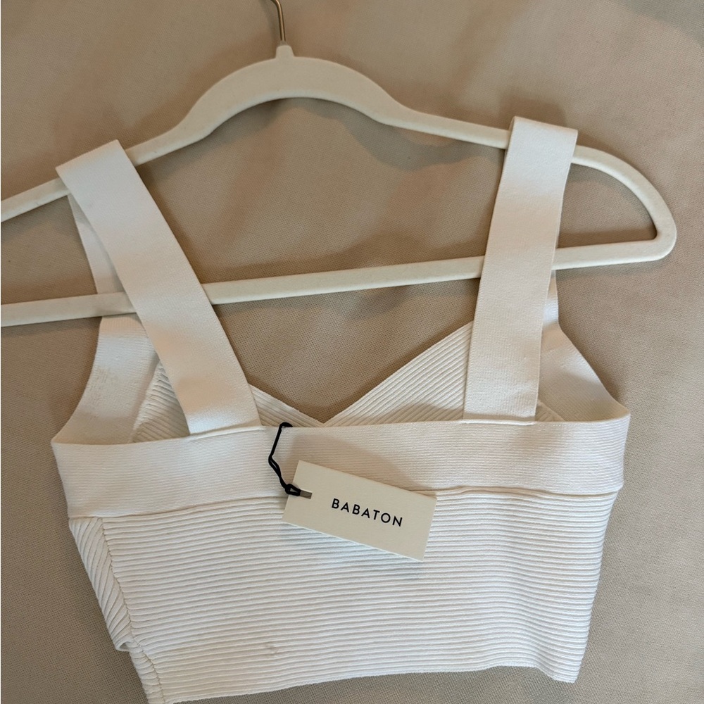 Babaton Ivory Ribbed Top - Picture 3 of 3